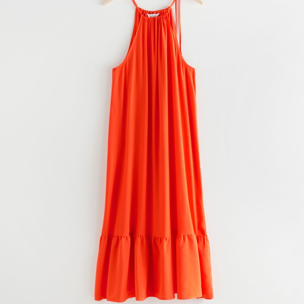 & Other Stories Halterneck Midi Dress